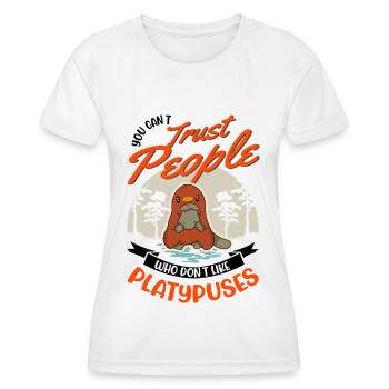 Ornithorynque Cadeau Ornithorynque - T-shirt sport Femme - blanc - Devant - AI Model Female 172 dark (172cm)