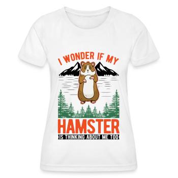 Hamster Hamster Roue Golden Hamster Hamster - T-shirt sport Femme - blanc - Devant - AI Model Female 172 dark (172cm)