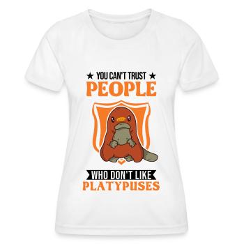 Ornithorynque Cadeau Ornithorynque - T-shirt sport Femme - blanc - Devant - AI Model Female 172 dark (172cm)