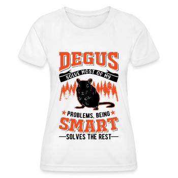Degu Cadeau Arbuste Rat Forest Degu - T-shirt sport Femme - blanc - Devant - AI Model Female 172 dark (172cm)