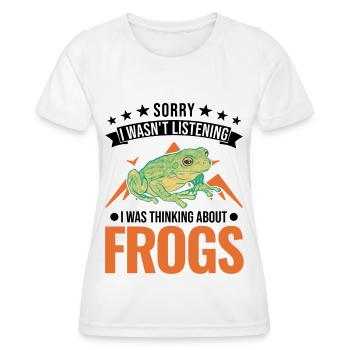 Grenouille cadeau Rainette - T-shirt sport Femme - blanc - Devant - AI Model Female 172 dark (172cm)