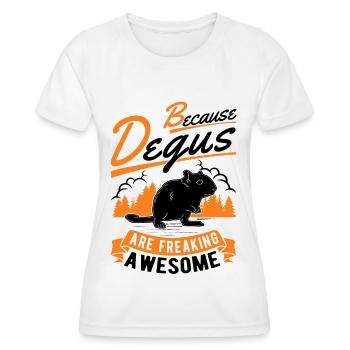 Degu propriétaire arbuste forêt de rats degu - T-shirt sport Femme - blanc - Devant - AI Model Female 172 dark (172cm)