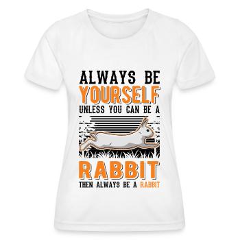 Lapin lapin lapin lapin - T-shirt sport Femme - blanc - Devant - AI Model Female 172 dark (172cm)
