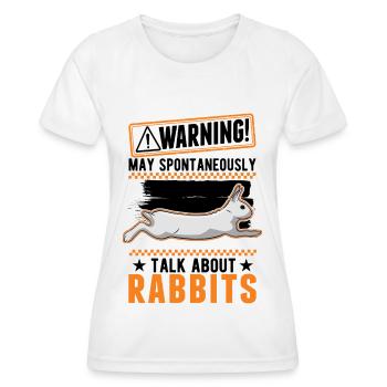 Lapin lapin lapin lapin - T-shirt sport Femme - blanc - Devant - AI Model Female 172 dark (172cm)