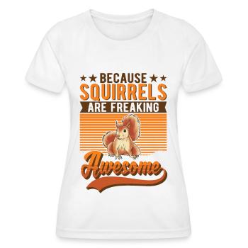 Squirrel Gift Squirrel Grey Squirrel - Women's Functional T-Shirt - white - Front - AI Model Female 172 dark (172cm)