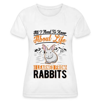 Lapin lapin lapin lapin - T-shirt sport Femme - blanc - Devant - AI Model Female 172 dark (172cm)
