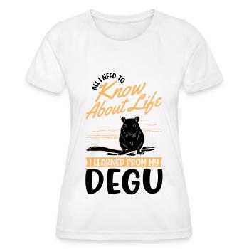 Degu Propriétaire Arbuste Rat Forest Degu - T-shirt sport Femme - blanc - Devant - AI Model Female 172 dark (172cm)