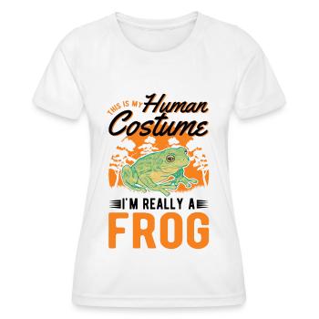 Frosch Halloween Laubfrosch - Frauen Funktions-T-Shirt - Weiß - Vorne - AI Model Female 172 dark (172cm)