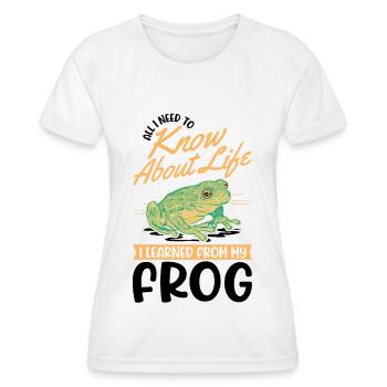Frog Tree Frog Tree-climbing Frog - Women's Functional T-Shirt - white - Front - AI Model Female 172 dark (172cm)
