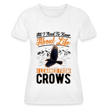 Cadeau Corbeau Corbeau Corbeau Corbeau - T-shirt sport Femme - blanc - Devant - AI Model Female 172 dark (172cm)