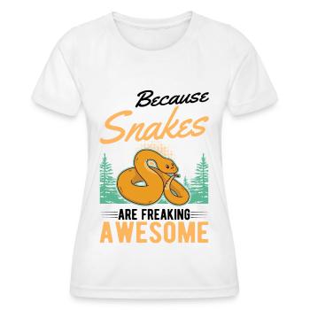 Schlangen Besitzer Schlangenliebhaber - Frauen Funktions-T-Shirt - Weiß - Vorne - AI Model Female 172 dark (172cm)