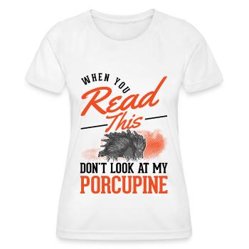 Porc-épic amateur Porc-épic - T-shirt sport Femme - blanc - Devant - AI Model Female 172 dark (172cm)