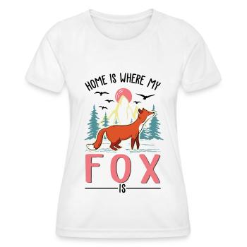Cadeau de renard Renard roux - T-shirt sport Femme - blanc - Devant - AI Model Female 172 dark (172cm)