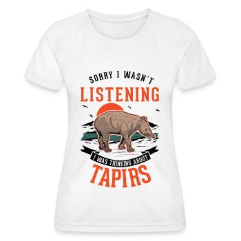 Tapir cadeau Tapir des plaines Tapirdae Tapir - T-shirt sport Femme - blanc - Devant - AI Model Female 172 dark (172cm)