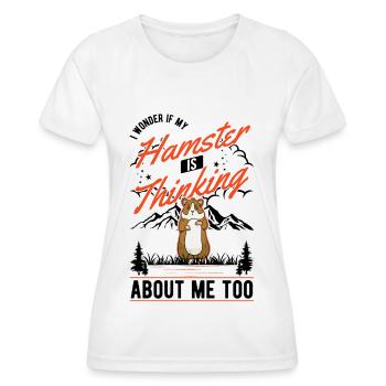 Hamster Hamster Roue Hamster Or Hamster Hamster - T-shirt sport Femme - blanc - Devant - AI Model Female 172 dark (172cm)