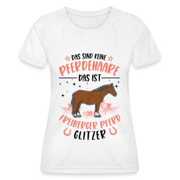 Freiberger Pferd Glitzer - Frauen Funktions-T-Shirt - Weiß - Vorne - AI Model Female 172 dark (172cm)