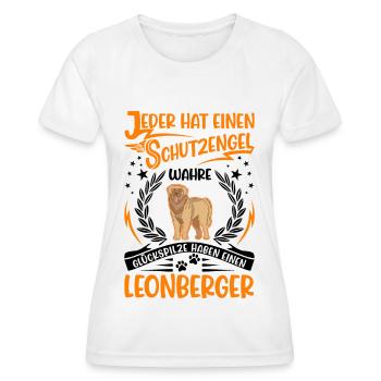 Leonberger Schutzengel - Frauen Funktions-T-Shirt - Weiß - Vorne - AI Model Female 172 dark (172cm)