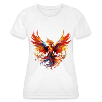 Phénix Phénix Feu Flammes Oiseau Mythologie - T-shirt sport Femme - blanc - Devant - AI Model Female 172 dark (172cm)
