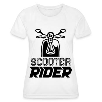 Rollerfahrer Motorroller Moped Mofa - Frauen Funktions-T-Shirt - Weiß - Vorne - AI Model Female 172 dark (172cm)