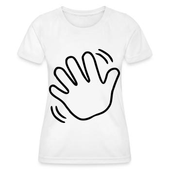 Emoji font signe croquis noir - T-shirt sport Femme - blanc - Devant - AI Model Female 172 dark (172cm)