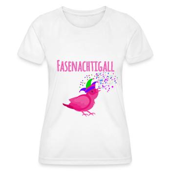 Fasenacht, Fastnacht, Nachtigall, fastnachtigall - Frauen Funktions-T-Shirt - Weiß - Vorne - AI Model Female 172 dark (172cm)