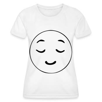 Emoji détendu croquis noir - T-shirt sport Femme - blanc - Devant - AI Model Female 172 dark (172cm)