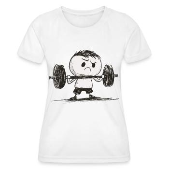 Fitness Fritz - Frauen Funktions-T-Shirt - Weiß - Vorne - AI Model Female 172 dark (172cm)