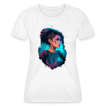 Gorgeous Futuristic Women For Gaming Fans - Women's Functional T-Shirt - white - Front - AI Model Female 172 dark (172cm)