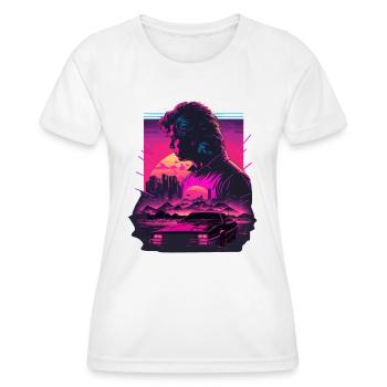 Neon Retro Art - Women's Functional T-Shirt - white - Front - AI Model Female 172 dark (172cm)