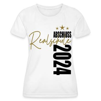 Abschluss 2024 Realschule - Frauen Funktions-T-Shirt - Weiß - Vorne - AI Model Female 172 dark (172cm)