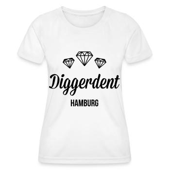Diggerdent(c) Hamburg Diamonds - Frauen Funktions-T-Shirt - Weiß - Vorne - AI Model Female 172 dark (172cm)