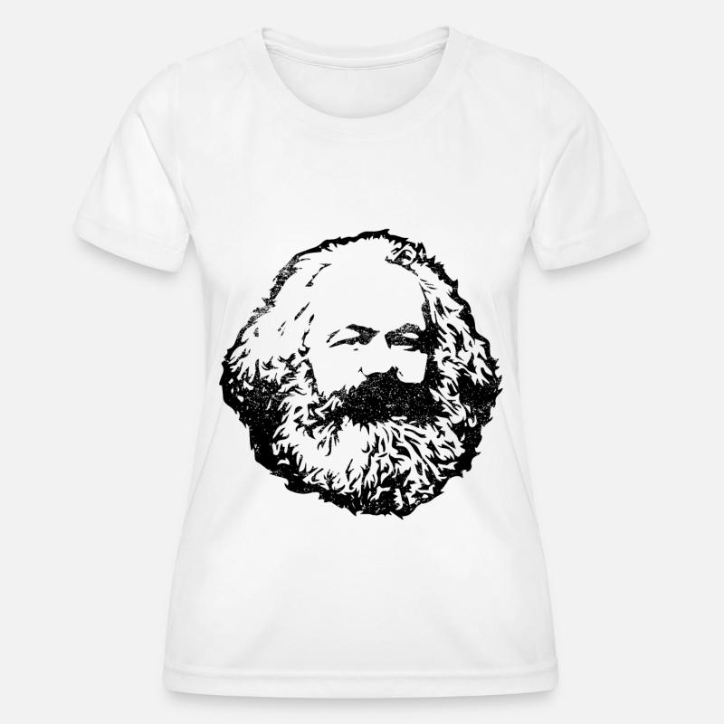 Karl Marx Face Communism Marxism Philosopher - Women's Functional T-Shirt - white