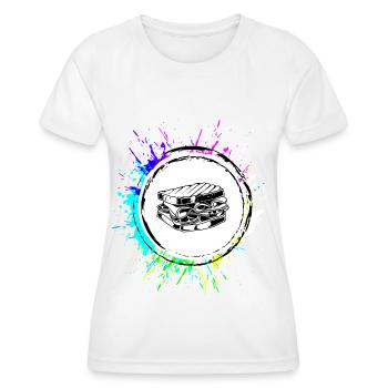 Sandwich Foodie Colorful - Women's Functional T-Shirt - white - Front - AI Model Female 172 dark (172cm)