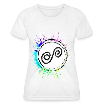 Fahrrad Kette Bunt - Frauen Funktions-T-Shirt - Weiß - Vorne - AI Model Female 172 dark (172cm)