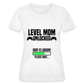 Level Mom unlocked - Frauen Funktions-T-Shirt - Weiß - Vorne - AI Model Female 172 dark (172cm)