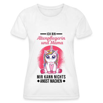 Altenpflegerin und Mama Altenheim - Frauen Funktions-T-Shirt - Weiß - Vorne - AI Model Female 172 dark (172cm)