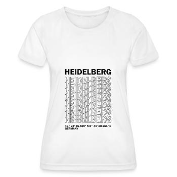 Heidelberg Koordinaten - Frauen Funktions-T-Shirt - Weiß - Vorne - AI Model Female 172 dark (172cm)
