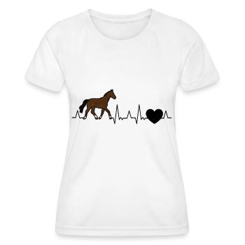 Holsteiner Horse Heartbeat - Women's Functional T-Shirt - white - Front - AI Model Female 172 dark (172cm)