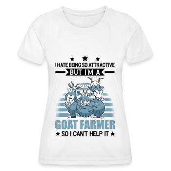 Chèvre Chèvre Attrayante Chèvre Éleveur Chèvre Chèvre Chèvre - T-shirt sport Femme - blanc - Devant - AI Model Female 172 dark (172cm)