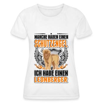 Leonberger Schutzengel - Frauen Funktions-T-Shirt - Weiß - Vorne - AI Model Female 172 dark (172cm)