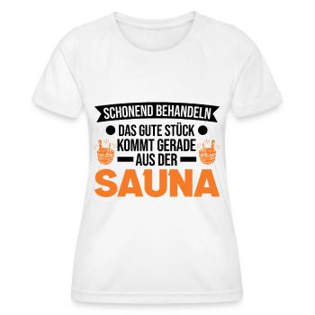 Sauna Saunieren Saunagänger - Frauen Funktions-T-Shirt - Weiß - Vorne - AI Model Female 172 dark (172cm)