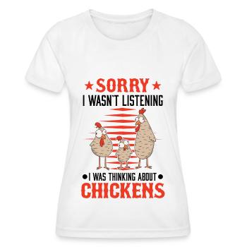 Poulet Cadeau Poulet Poulet Poulet - T-shirt sport Femme - blanc - Devant - AI Model Female 172 dark (172cm)
