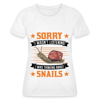 Schnecke Geschenk Weinbergschnecke - Frauen Funktions-T-Shirt - Weiß - Vorne - AI Model Female 172 dark (172cm)