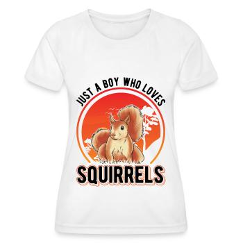 Squirrel Young Squirrel Grey Squirrel - Women's Functional T-Shirt - white - Front - AI Model Female 172 dark (172cm)