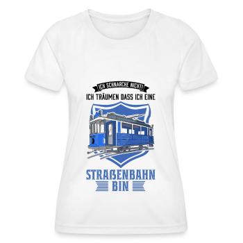 Straßenbahn Geschenk Straßenbahnfahrer Tram S-Bahn - Frauen Funktions-T-Shirt - Weiß - Vorne - AI Model Female 172 dark (172cm)