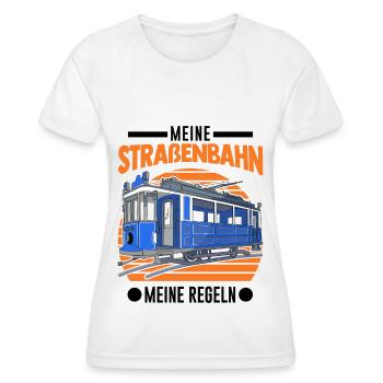 Meine Straßenbahn Meine Regeln Tram S-Bahn - Frauen Funktions-T-Shirt - Weiß - Vorne - AI Model Female 172 dark (172cm)