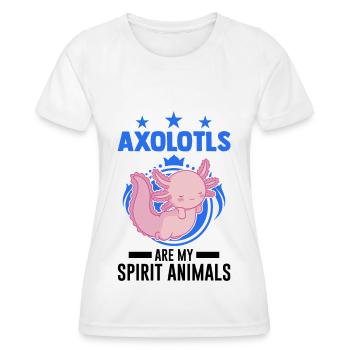 Axolotl Spirit Animal Tail Lurch - T-shirt sport Femme - blanc - Devant - AI Model Female 172 dark (172cm)