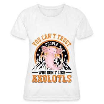 Axolotl Cadeau Queue Lurch - T-shirt sport Femme - blanc - Devant - AI Model Female 172 dark (172cm)