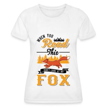 Fox Cadeau Renard Roux - T-shirt sport Femme - blanc - Devant - AI Model Female 172 dark (172cm)