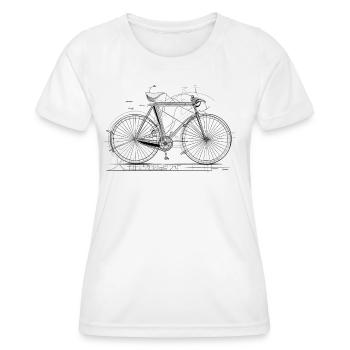 Minimalist retro bike - Women's Functional T-Shirt - white - Front - AI Model Female 172 dark (172cm)